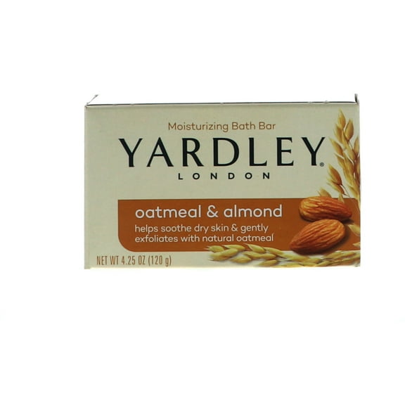 Yardley London Oatmeal and Almond Naturally Moisturizing Bath Bar, 4.25 oz. (Pack of 3)