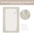 thumbnail image 4 of Little Grape Land Muslin Crib Sheets 2 Pack, 100% Cotton Fitted Baby Mattress Sheets for Boys & Girls, Soft Breathable Neutral Nursery Bedding, Standard Crib Size 52"x28", Bear, 4 of 7