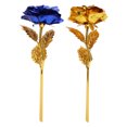 thumbnail image 1 of Rosa artificial ANGGREK 2 rosas doradas de 24 quilates con cadena LED para San Valentín cumpleaños aniversario, 1 of 8