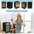 thumbnail image 6 of Adiroffice 11-Compartment Wooden Mail Organizer, Vertical Desktop Sorter with Removable Shelves, Black, 6 of 8