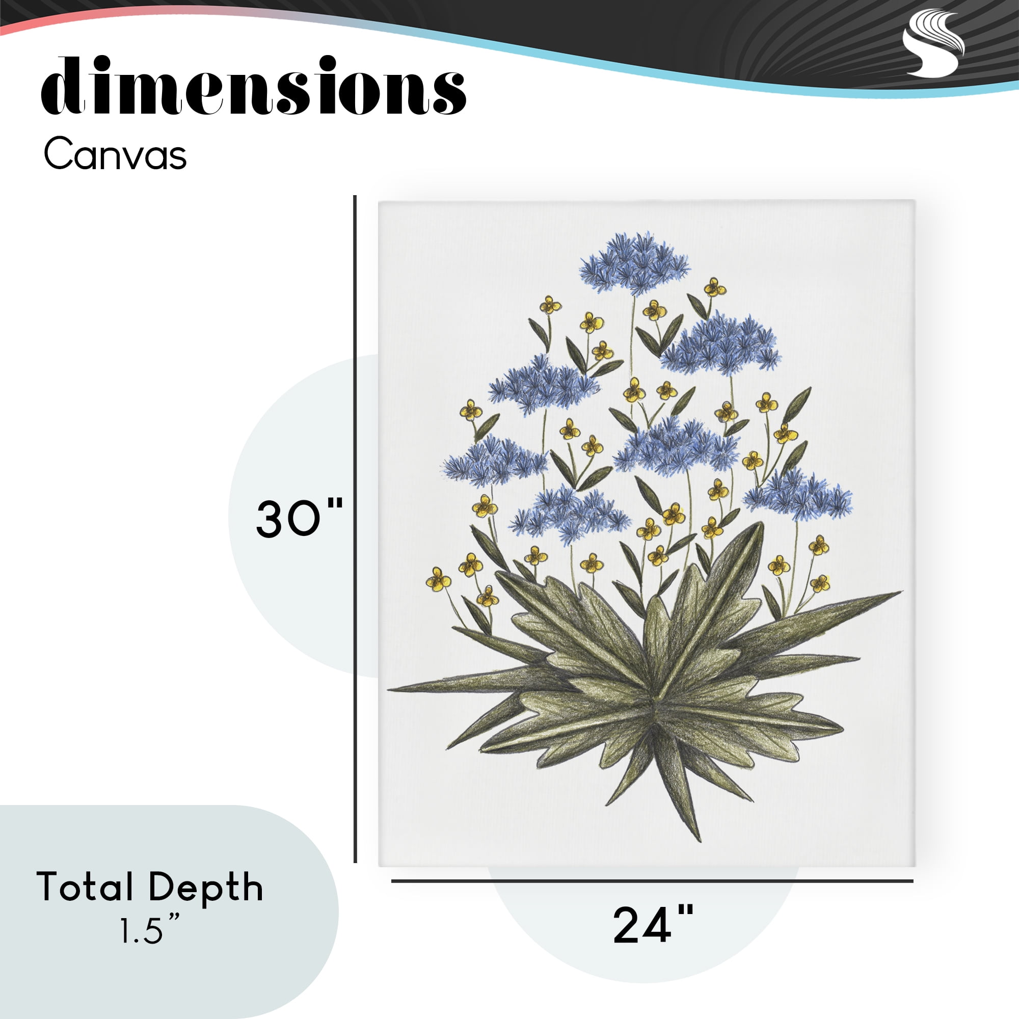 Where Wild Flowers Bloom Canvas Wall Art, design by Cecilia Battaini