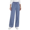 thumbnail image 2 of Fantaslook Wide Leg Jeans for Women Elastic High Waisted Drawstring Pants Pull On Baggy Soft Denim Pants with Pockets, 2 of 8