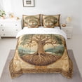 thumbnail image 2 of jejeloiu Gold Tree Of Life 7-Piece Twin Bedding Sets,Exotic Boho Bedding Comforter Set For Adults Reversible, 2 of 8