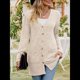 thumbnail image 4 of Cárdigan de Punto Suave para Mujer, Moda Otoño 2025, Abrigo de Larga Abierto con Bolsillos. Albaricoque L, 4 of 9