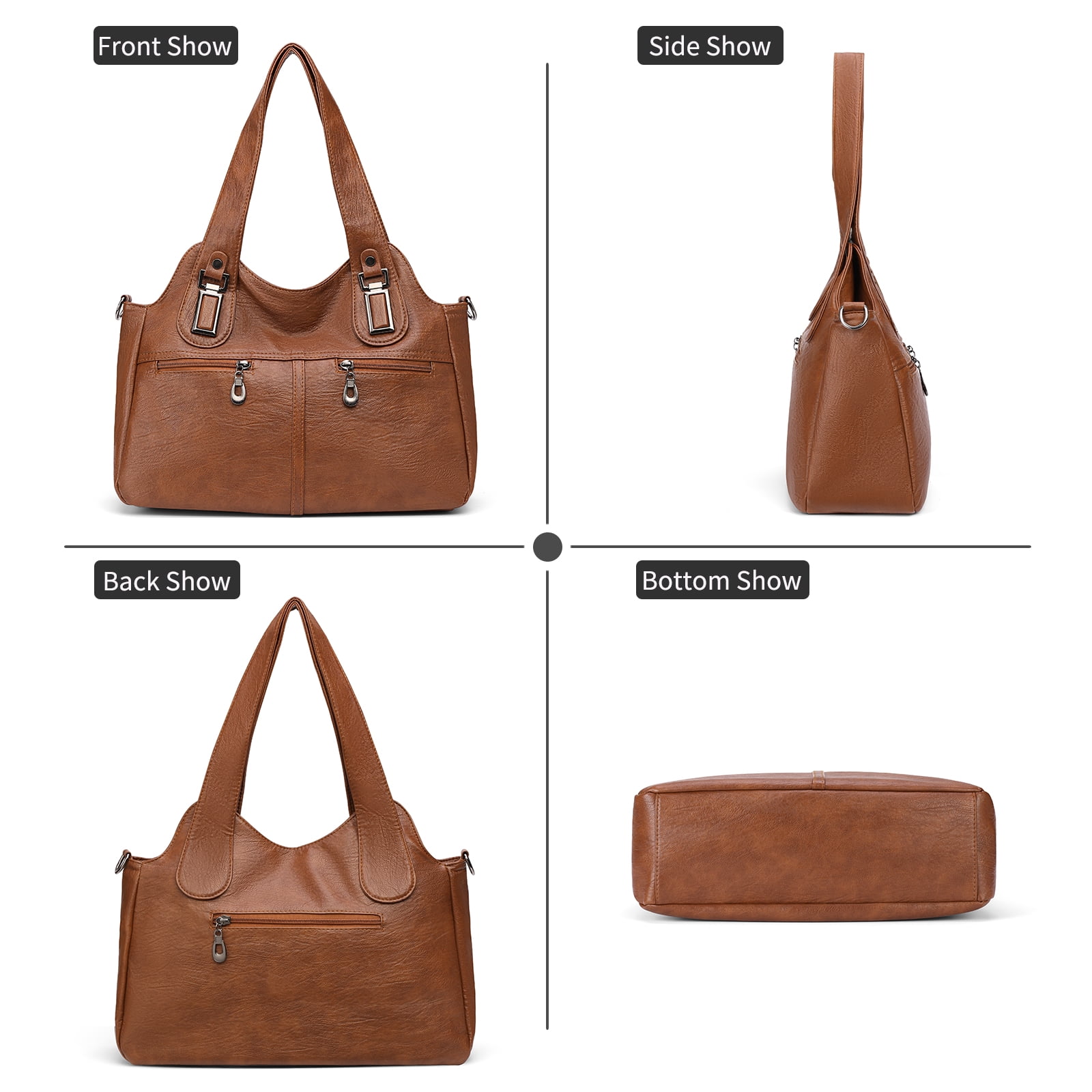 KALUNMA Hobo Bag for Women Crossbody Purse and Handbags Ladies Leather Shoulder Bags