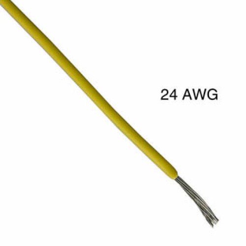 1112401.007T-YEL - WIRE STRANDED 24AWG 1000FT YELLO TC PVC FT1 300V 105C