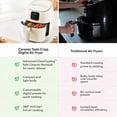 thumbnail image 6 of Compact Digital Air Fryer – 2.6 Quart, Cream, Ceramic Nonstick, Auto Shut-Off, Adjustable Temperature, 6 of 7