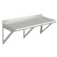 thumbnail image 2 of EDTara Heavy-Duty Stainless Steel Wall Rack, Wall-Mounted Shelf With Backsplash and Two Support Brackets for Kitchen, Laundry, or Garage, 2 of 7