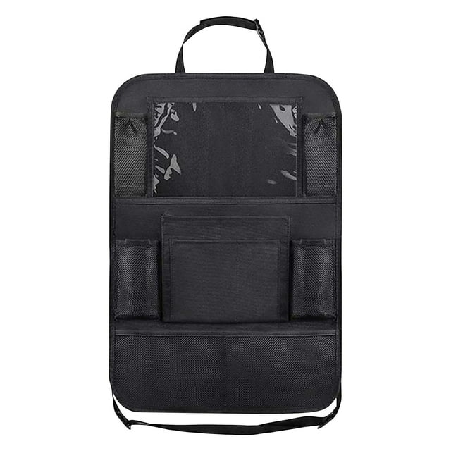Backseat Car Organizer Kick Mats Car Back Seat Protector With Tablet Storage 600D Oxford Fabric With Multiple Pockets For Toys Snacks Drinks Books