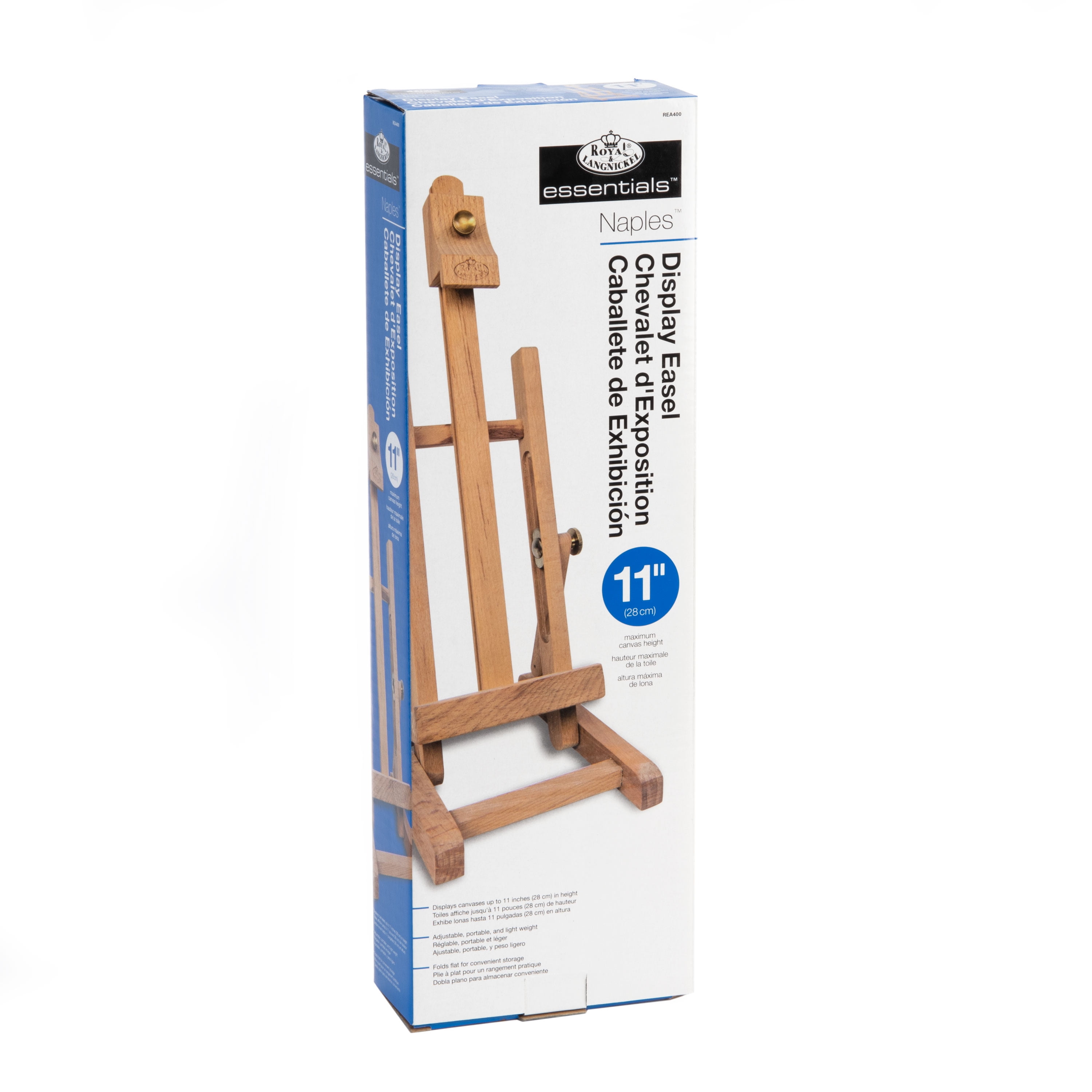 Royal & Langnickel Essentials Wood Mini Tabletop Easel, Painting, Drawing, Tripod Display, Max 11' Canvas, 1pc