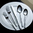 thumbnail image 5 of Mainstays Bamboo Design Stainless Steel Flatware Set, 20 Pieces, Service for 4 Adults, 5 of 23