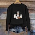 thumbnail image 6 of DIOAZUD Womens Halloween Sweatshirts Plus Size Ghost Print Pullovers Soft Holiday Round Neck Long Sleeve Sweater Tops Halloween Costumes Black S-XXL, 6 of 6