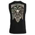 thumbnail image 2 of Harley-Davidson Men's Lightning Crest Sleeveless Cotton Muscle Shirt, Black (L), Harley Davidson, 2 of 2
