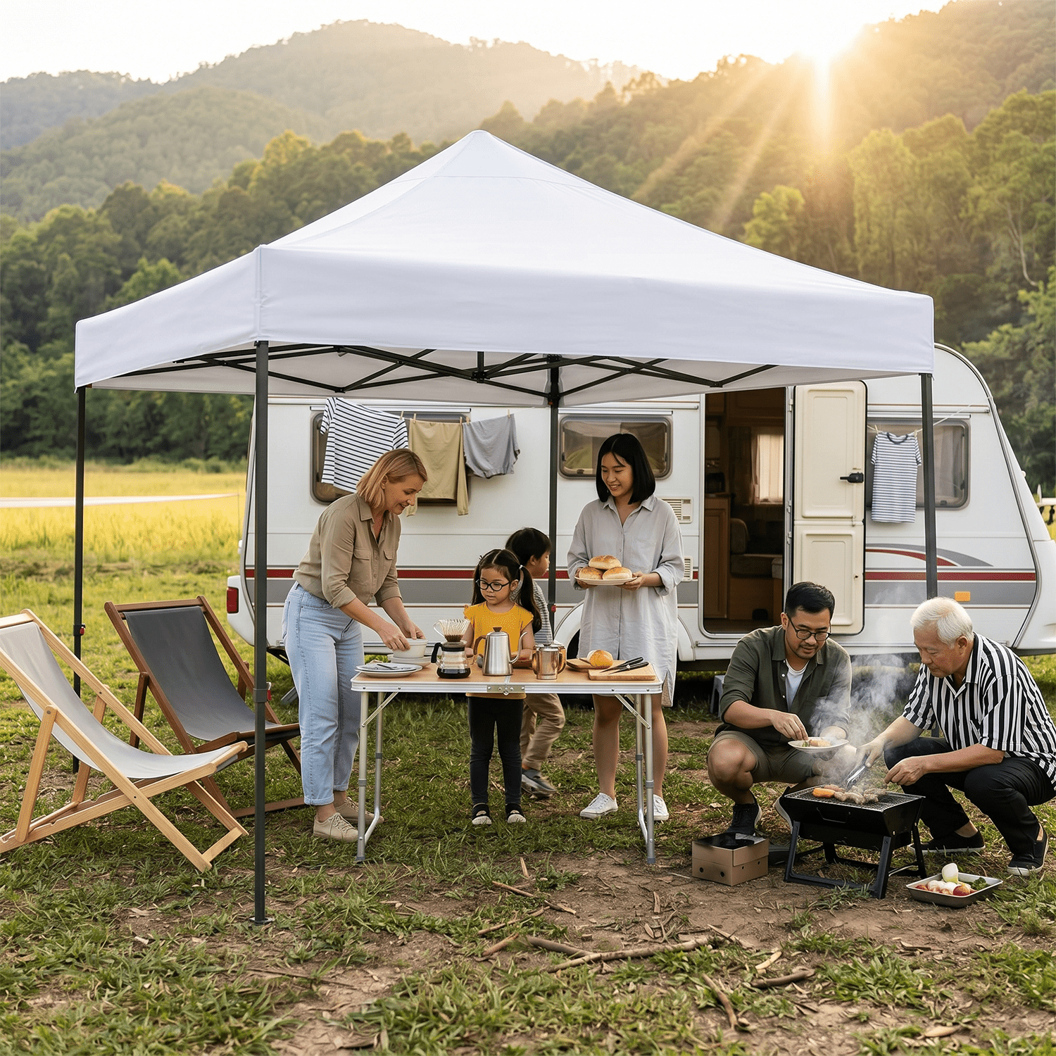 Dateyes 10x10FT Pop Up Canopy, Outdoor Canopy Tent with Carry Bag, Easy Setup Portable Instant Canopy with 4 Sandbags and 8 Stakes for Outdoor Events, Parties, Beach, Backyard, Lawn, White