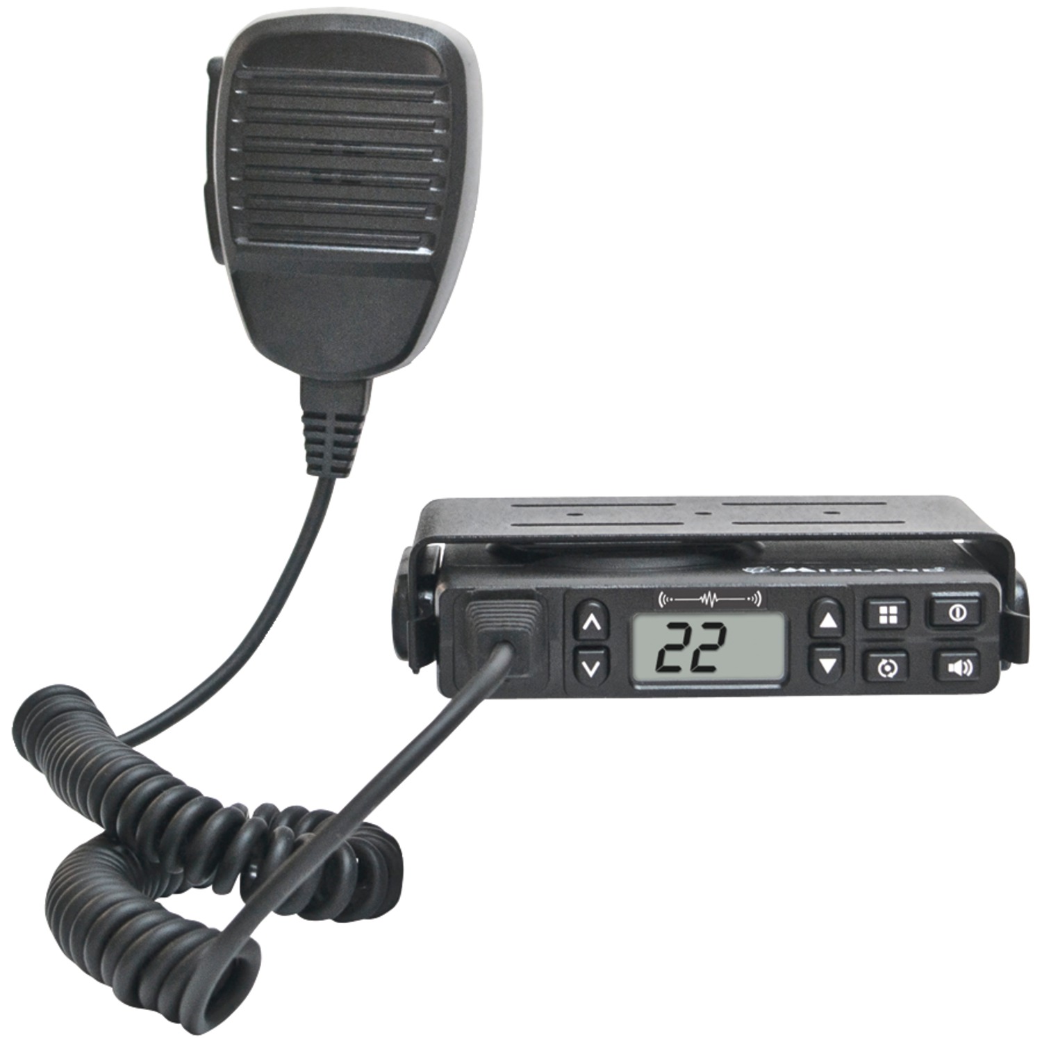 Midland 843631100479 microMOBILE Fixed-Mount GMRS 2-Way Radio with Magnetic Mount Antenna & pair of Midland 18-Mile GMRS Radios - image 2 of 3