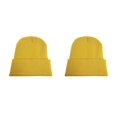 thumbnail image 1 of Jumpingount Beanie Caps Cuffed Wool Knitted Hat Skullcap Protection Hip Hop Headwear Bonnet Ropa para invierno jengibre amarillo jengibre amarillo 2piezas Jumpingount CBP300402, 1 of 1