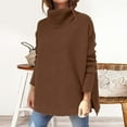 thumbnail image 2 of Women's Turtleneck Batwing Sleeve Oversized Pullover Sweater Knitted Loose Comfortable Winter Fashion Top, 2 of 8