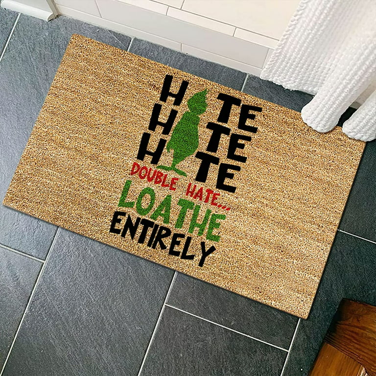 1/2PCS Christmas Welcome Doormat Front Porch Rugs Welcome Mat