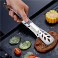 thumbnail image 4 of Decodeary Kitchen Food Tongs Barbecue Reusable Steak Bread Clip Portable Cooking Clamp Stainless Steel Restaurant Courtyard Picnic, 4 of 6