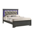thumbnail image 2 of Brooklyn Queen 4 Piece LED Bedroom set made with Wood in Gray, 2 of 12