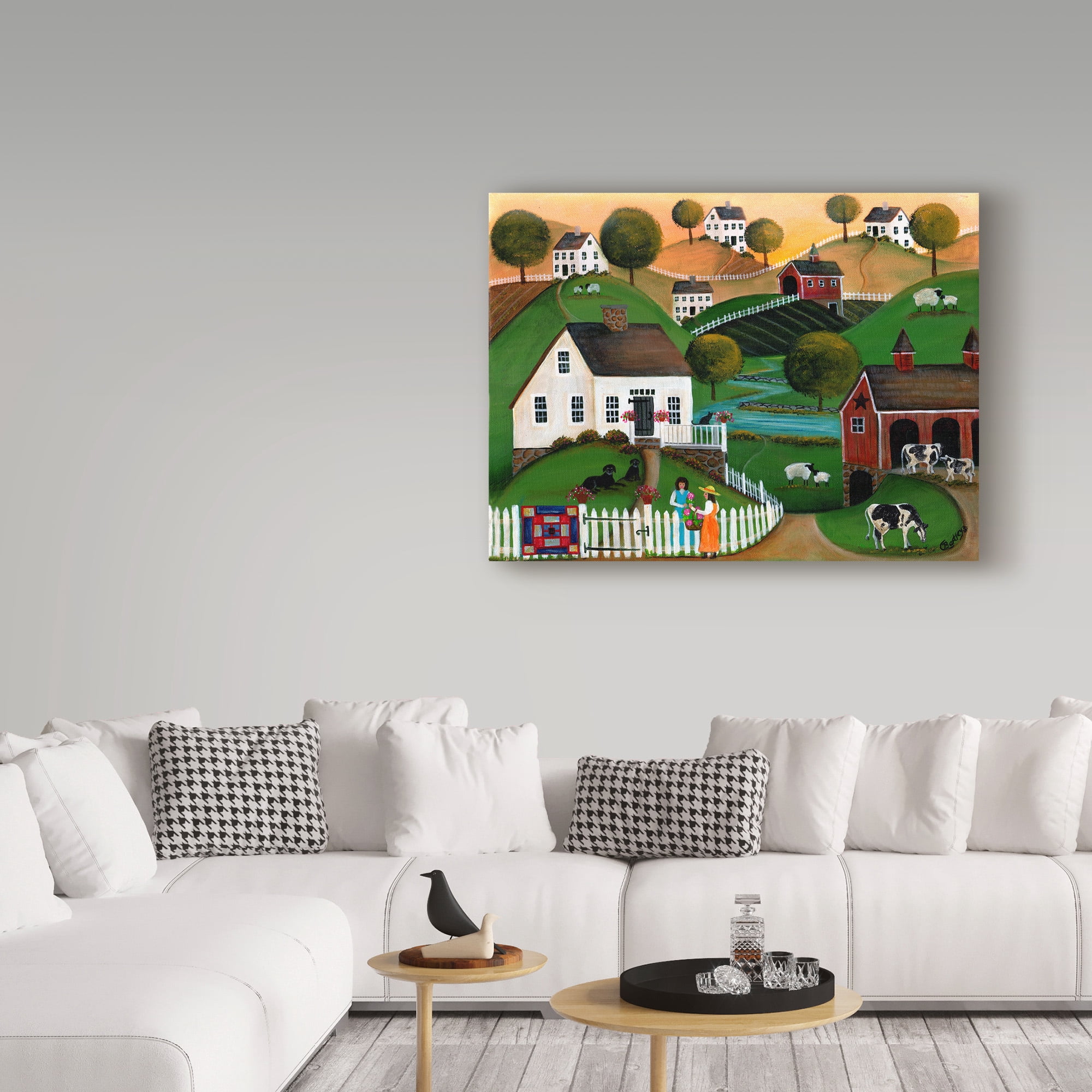 Trademark Fine Art 'Flower Lady Dairy Farm' Canvas Art by Cheryl Bartley