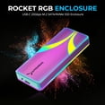 thumbnail image 2 of Carcasa SSD SABRENT Rocket RGB USB C de 20 Gbps M.2 Sata/NVMe, 2 of 6