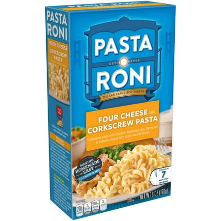 [bundle] (8 Pack) Pasta Roni Four Cheese Corkscrew Pasta 6 oz. (The Best Pasta Dishes)
