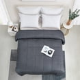 thumbnail image 2 of Lilypelle Home Washed Reversible Bamboo Comforter,All Season Alternative Quilted,Comforter Duvet Insert with 8 Corner Tabs ,Hypoallergenic Comforters(Queen,Dark Gray), 2 of 6