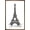 Bronze Framed Version, variant on Line Art - Eiffel Tower Wall Poster, 14.725" x 22.375"
