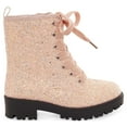 PORTLAND By Portland Boot Company Girls Glitter Combat Boots, Sizes 13