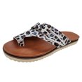 thumbnail image 1 of Sandales en Cuir, Pantoufles Plates Décontractées Ajustables pour Femmes et Dames, 1 of 1