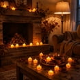 thumbnail image 6 of Halloween Mini Pumpkin Candle Lights—12 Pack, Flameless Short Electronic Candles for Halloween Party Home Indoor Decorations, 6 of 6