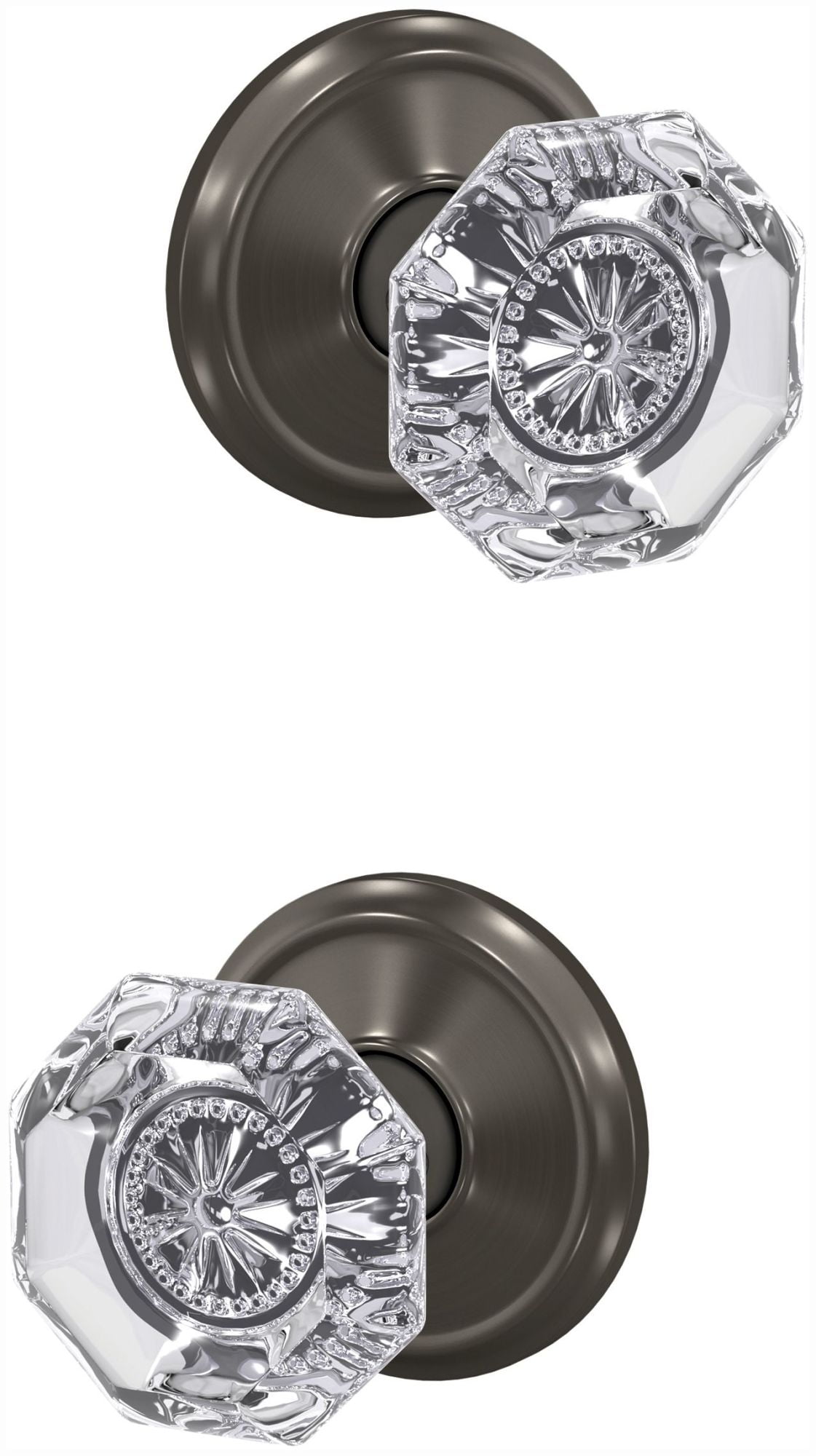 Schlage FC21ALX716ALD Custom Alexandria Passage & Privacy Door Knob Set - Bronze