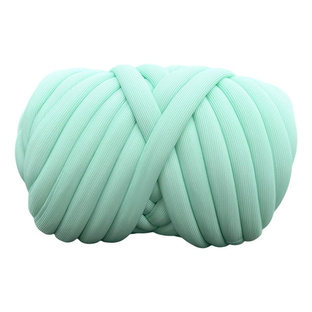 Chunky Yarn 500G Crocheting Bulky Chunky Yarn for Baskets Rug Making Throw Light Light Green