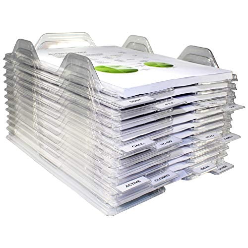 EZSTAX File Organizers - Letter Size, Stackable Trays For Desk - For