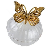 COOLHOOD Elegant Candy Storage Bowl With Metallic Butterfly Accents For Wedding Party Decor And Display