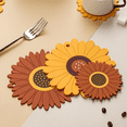 thumbnail image 4 of PVC Sunflower Hot Pot Holder Hot Pads for Table and Countertop, for Pots & Hot Dish, Non Slip Coasters, 4 of 5