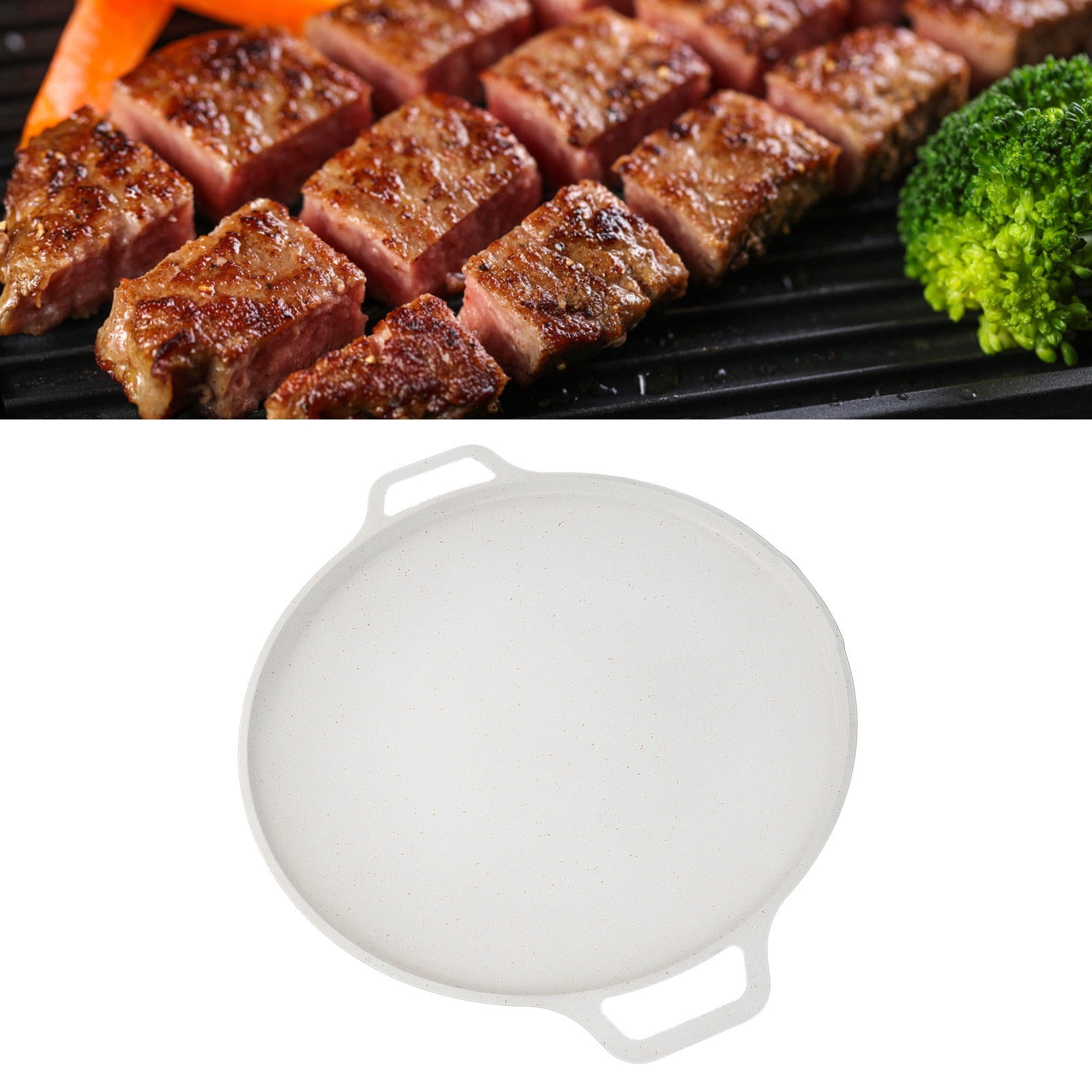 BIMZUC Korean‑Style Aluminum Grill Pan – 13.8" x 14.2", Non‑Stick, Fast‑Heat, Versatile Outdoor Barbecue & Stir‑Fry Griddle