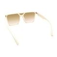 thumbnail image 4 of Womens Flat Top Half Rim Plastic Rectangle Plastic Fashion Sunglasses Brown Ivory - Brown, 4 of 4