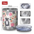 thumbnail image 3 of 12oz Tumblers Boston Terrier Dog with Flower Vacuum Insulated Stainless Steel Travel Tumbler Cups Mug with Lid and Straw for Beer,Coffee,Beverages with Cleaning Brush for Cold & Hot Drinks, 3 of 5