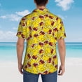 thumbnail image 6 of Xecao Duck with Star Sunglasses print Hawaiian shirt - a stylish short-sleeve button-down for men, perfect for casual beach and tropical outings., 6 of 9