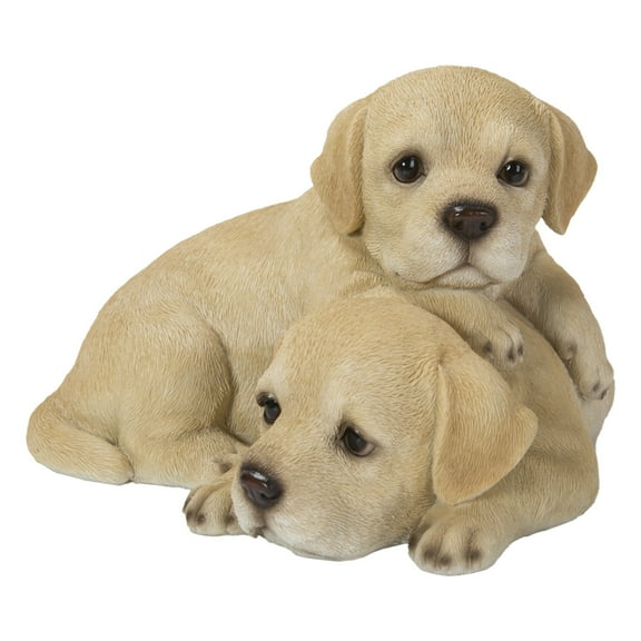 Hi-Line Gifts 8.25" Labrador Retriever Puppies Outdoor Garden Statue