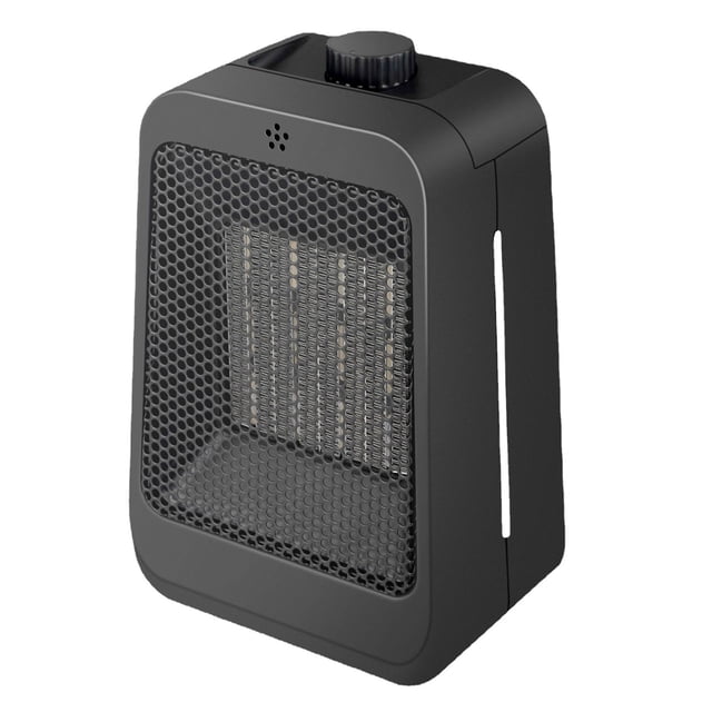 Petit Chauffage PTC Ventilateur 3 Vitesses Réglables Anti-dump Anti-Brûlure Chauffage de Bureau d'Hiver