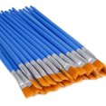 thumbnail image 1 of 30 Flat Paint Brushes, Small Brushes In Bulk, for Detailed Painting $flat Paint Brush Set, Small Brushes for Detailed Painting In Bulk, Short Plastic Handles 30 Pieces $30 Plastic Rod Watercolor, 1 of 1