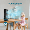 thumbnail image 4 of Dr. Prepare 12" Desk Fan Oscillating Fan, Small Tower Fan with Remote Control, 4 of 9