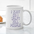 thumbnail image 3 of CafePress - I Knit So I Wont Kill People Mugs - 11 oz Ceramic Mug - Novelty Coffee Tea Cup, 3 of 4