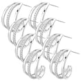 thumbnail image 2 of Pendientes de Aro en Forma C Ring01 4Pzas Arco Plata Metal/Circón., 2 of 2