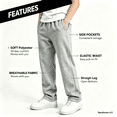 thumbnail image 4 of LONKITO Boys Sweatpants Size 5-6Years, Kids Boy Workout Jogger Athletic Pants with Pockets for Casual Daily Wear, 4 of 8