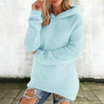 thumbnail image 1 of Craaazy Women's Cozy Fuzzy Hoodies Oversized Long Sleeve Pullover Long Tops Gifts, 1 of 9