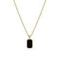 thumbnail image 5 of Collar con colgante de letra cuadrada de doble cara geométrica que no se decolora, estilo frío, temperamento simple, cadena de clavícula para mujer, 5 of 5
